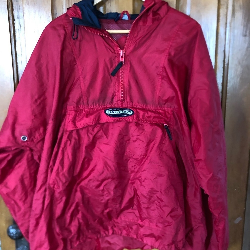 Vtg Quarter Zip Pullover Kangaroo Pouch Jacket - Picture 2 of 14